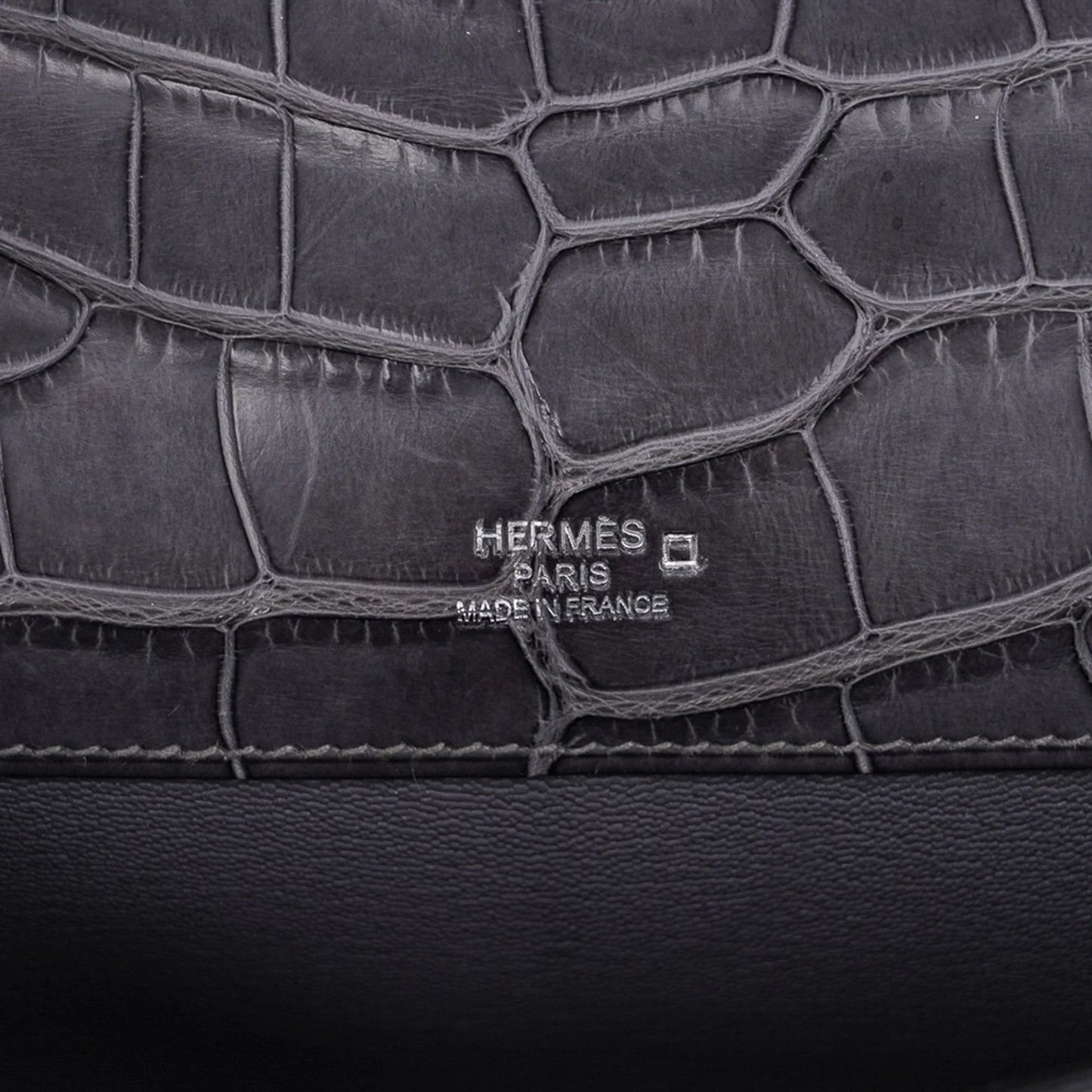 Kelly Cut Bag Gris Paris Grey Matte Alligator Palladium VERY rare