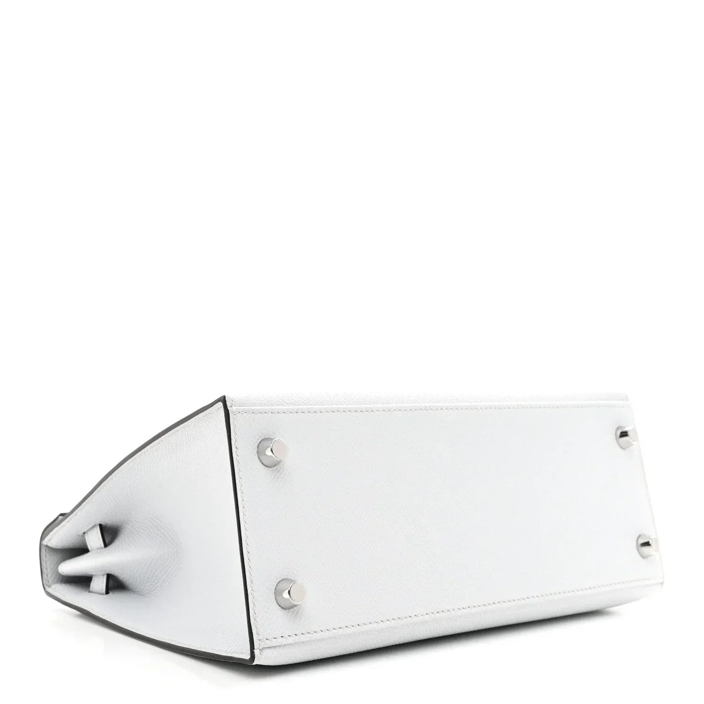 Kelly Sellier Gris Pantin Palm-Grained Leather Palladium Hardware