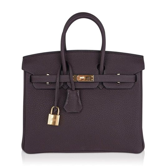 Birkin 25 Bag Chocolat Gold Hardware Togo Leather