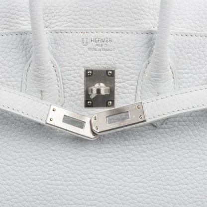 Birkin 25 Bag HSS White Clemence Trench Interior Brushed Palladium Hardware