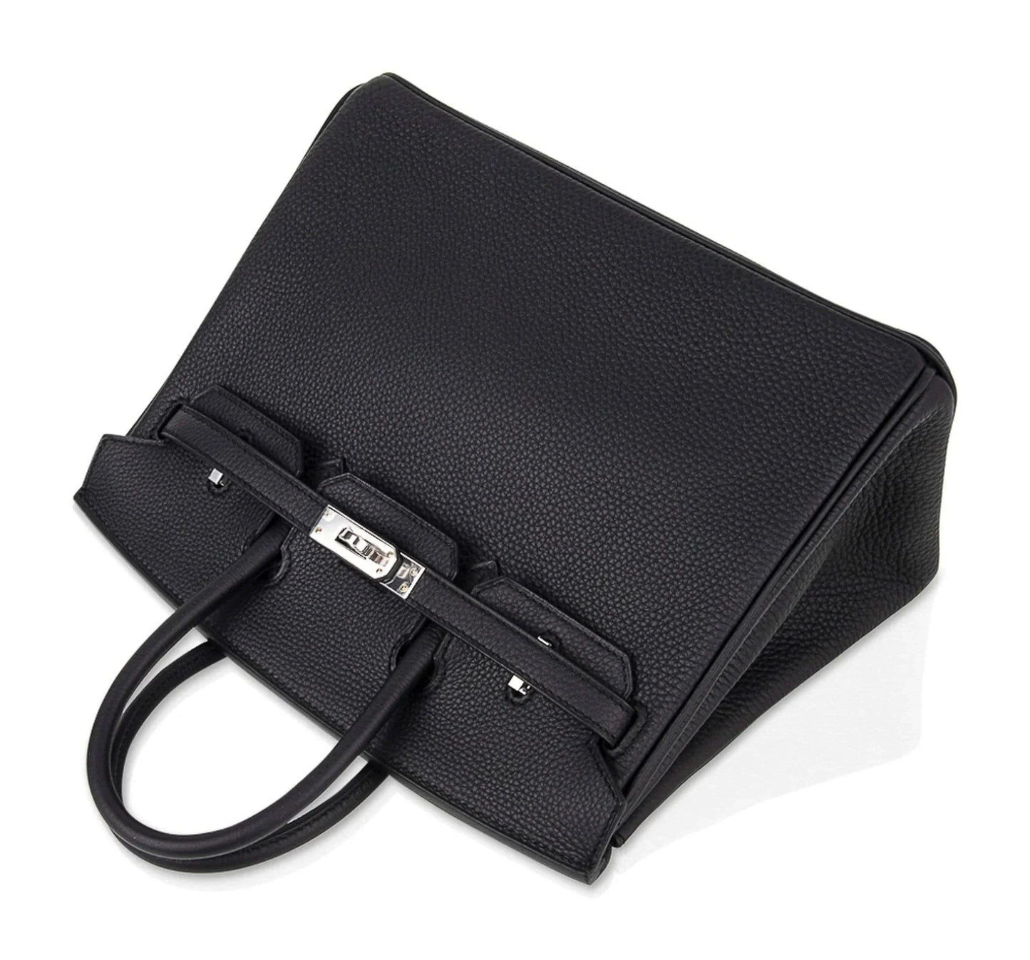 Birkin 25 Bag Black Palladium Hardware Togo Leather