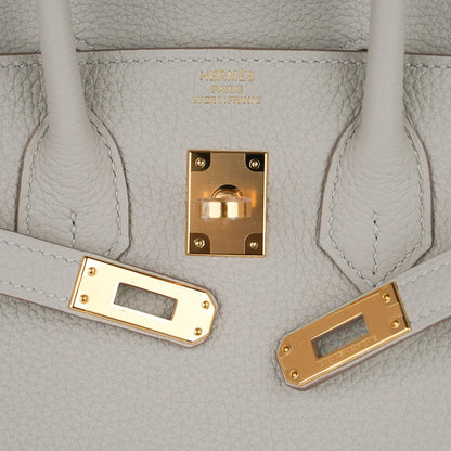 Birkin 25 Bag Gris Perle Togo Gold Hardware