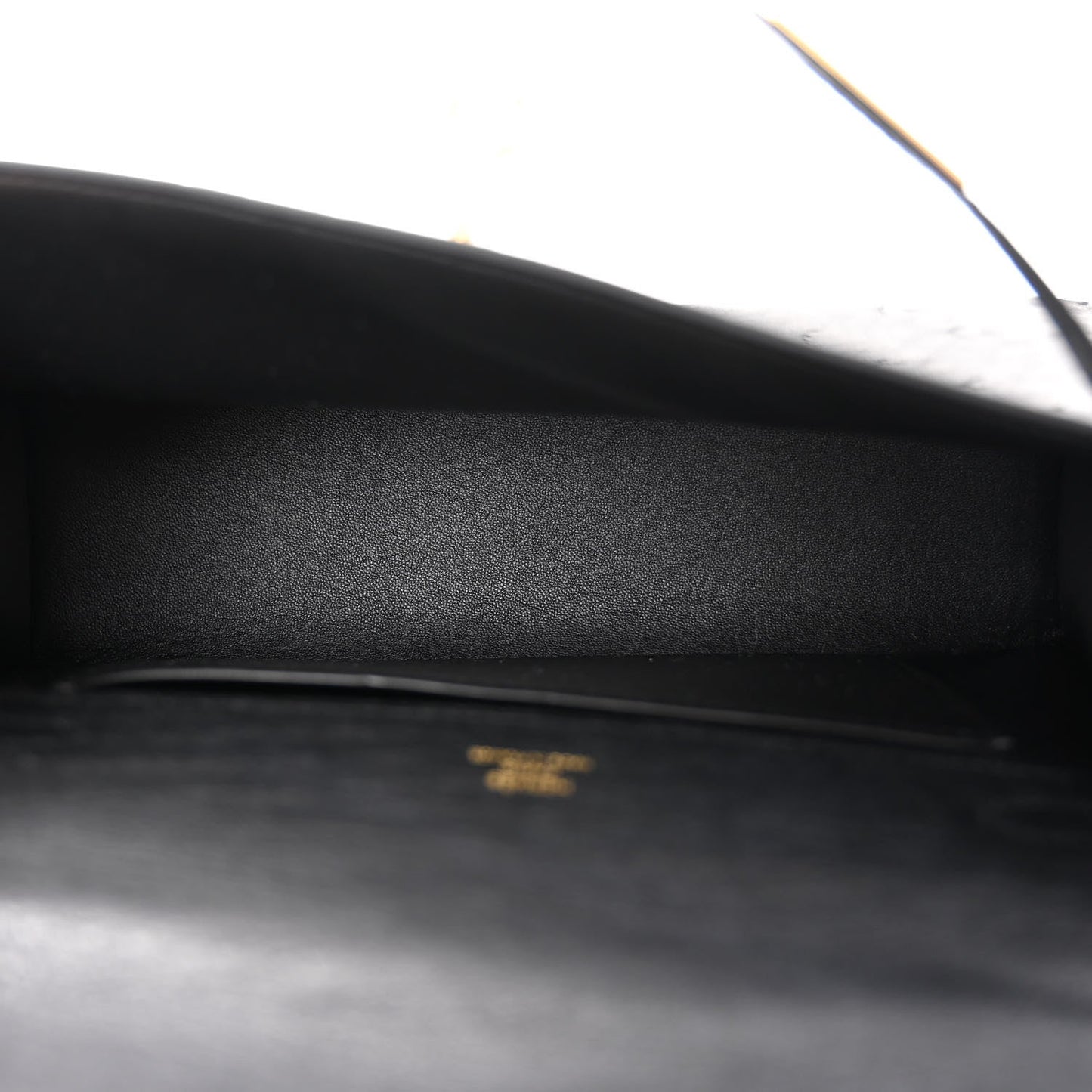 Kelly Pochette Black Ostrich Clutch Gold Hardware