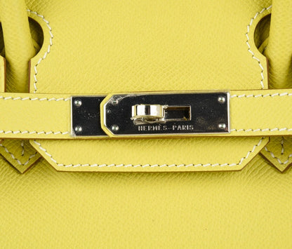 Birkin 30 Bag Rare Lime Candy Limited Edition Gris Perle Interior Palladium