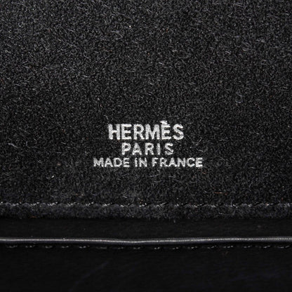 Kelly Pochette Black Doblis Suede Palladium