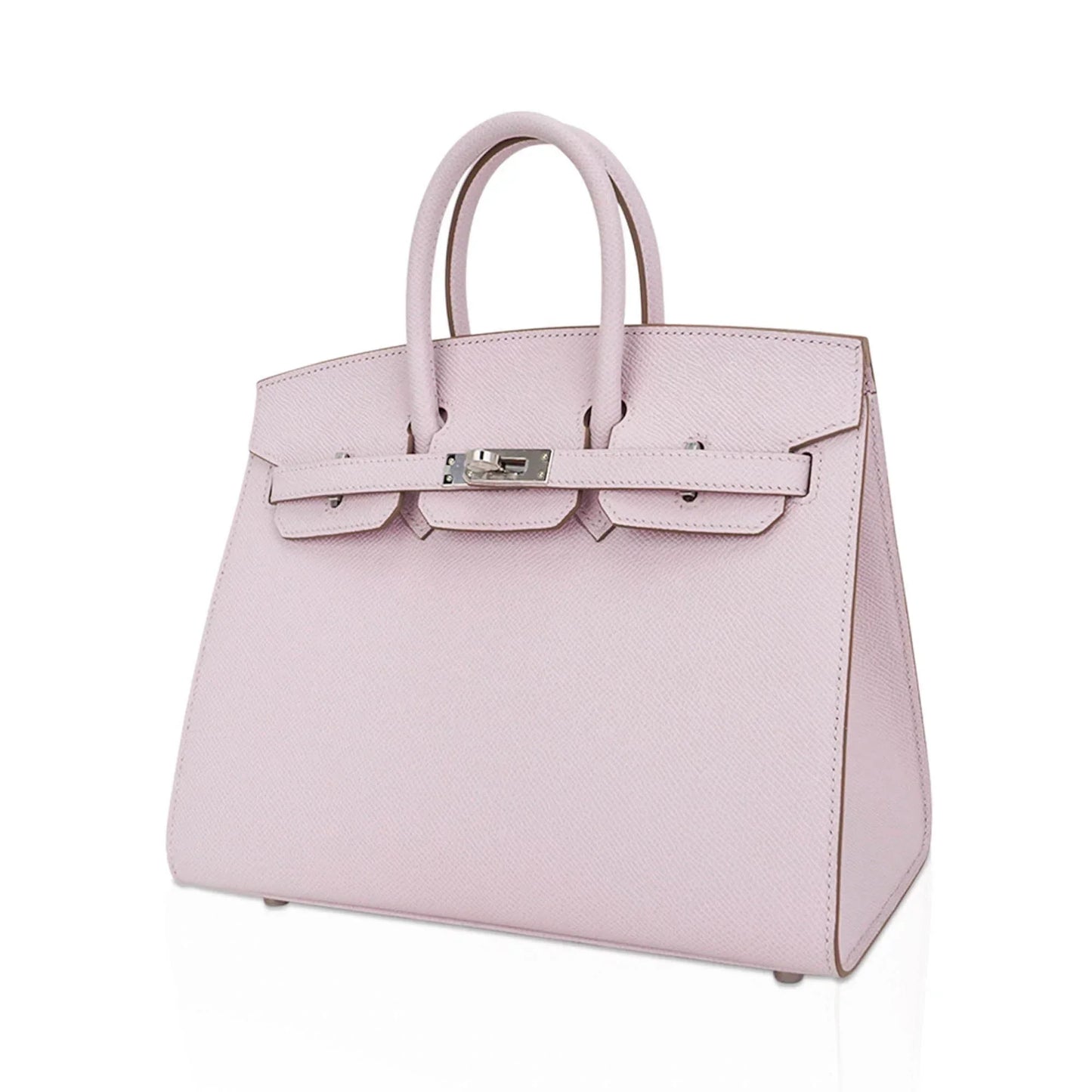 Birkin 25 Bag Sellier Mauve Pale Epsom Leather with Palladium Hardware