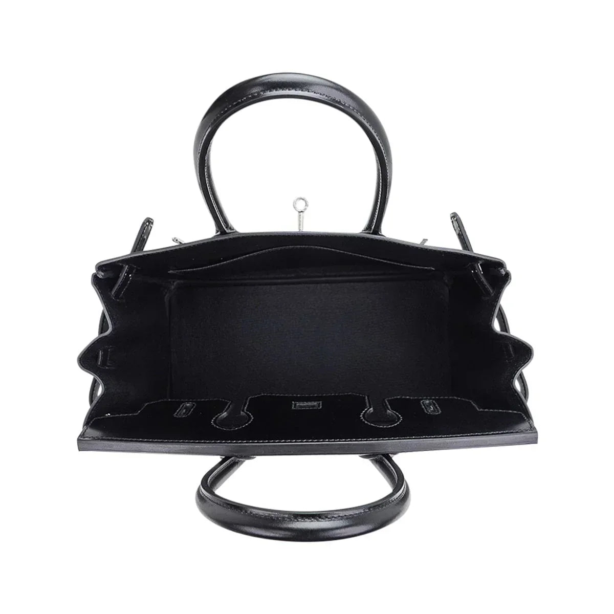 Birkin 30 Black Box Leather Bag Palladium Hardware