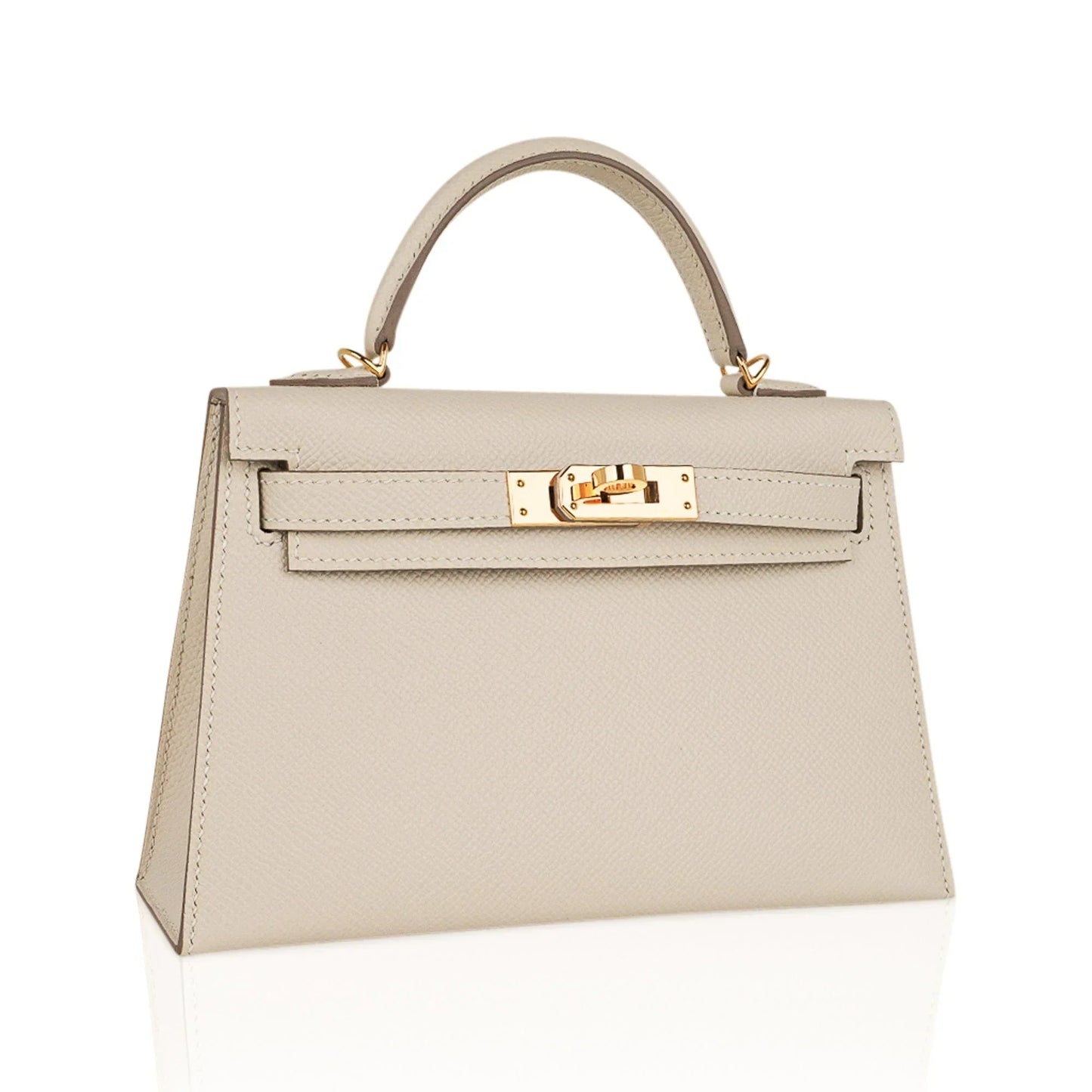 Kelly 20 Mini Sellier Bag Craie Epsom Leather Gold Hardware