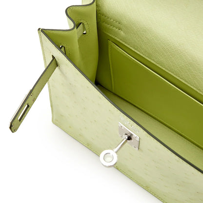 Jaune Bourgeon Ostrich Kelly Danse II Palladium Hardware