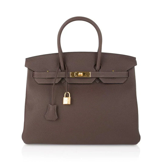 Birkin 35 Bag Chocolate Togo Gold Hardware