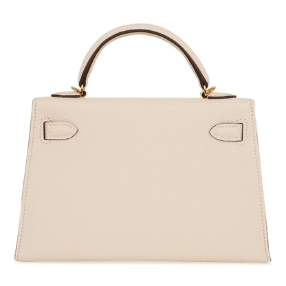 Mini Kelly 20 Bag Sellier Nata Epsom with Gold Hardware