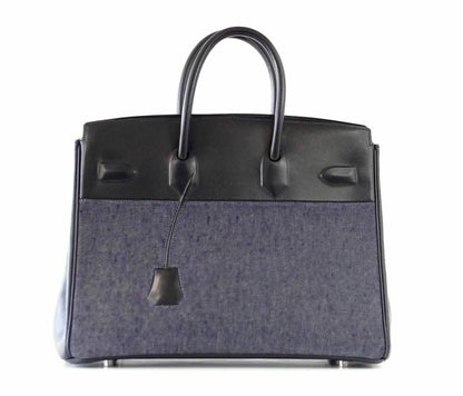 Birkin 35 Bag Rare Limited Edition Denim Shadow