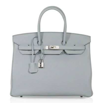 Birkin 35 Bag Blue Bleu Pale Togo Palladium Hardware