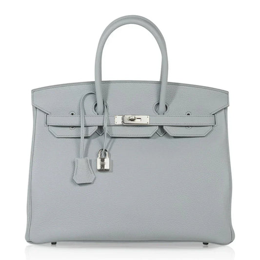 Birkin 35 Bag Blue Bleu Pale Togo Palladium Hardware