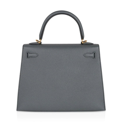 Kelly Sellier 25 Bag Vert Amande Gold Hardware Epsom Leather