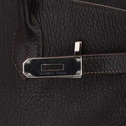 Birkin 35 Bag Cocoan Brown Chevre Leather with Palladium Hardware