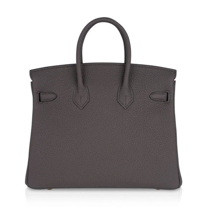 Birkin 25 Bag Etain Gold Hardware Togo Leather New w/Box