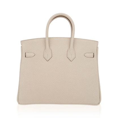 Birkin 25 Bag Craie Togo Leather with Rose Gold Hardware