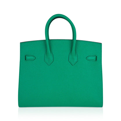 Birkin Sellier 25 Bag Vert Jade Epsom Leather with Gold Hardware