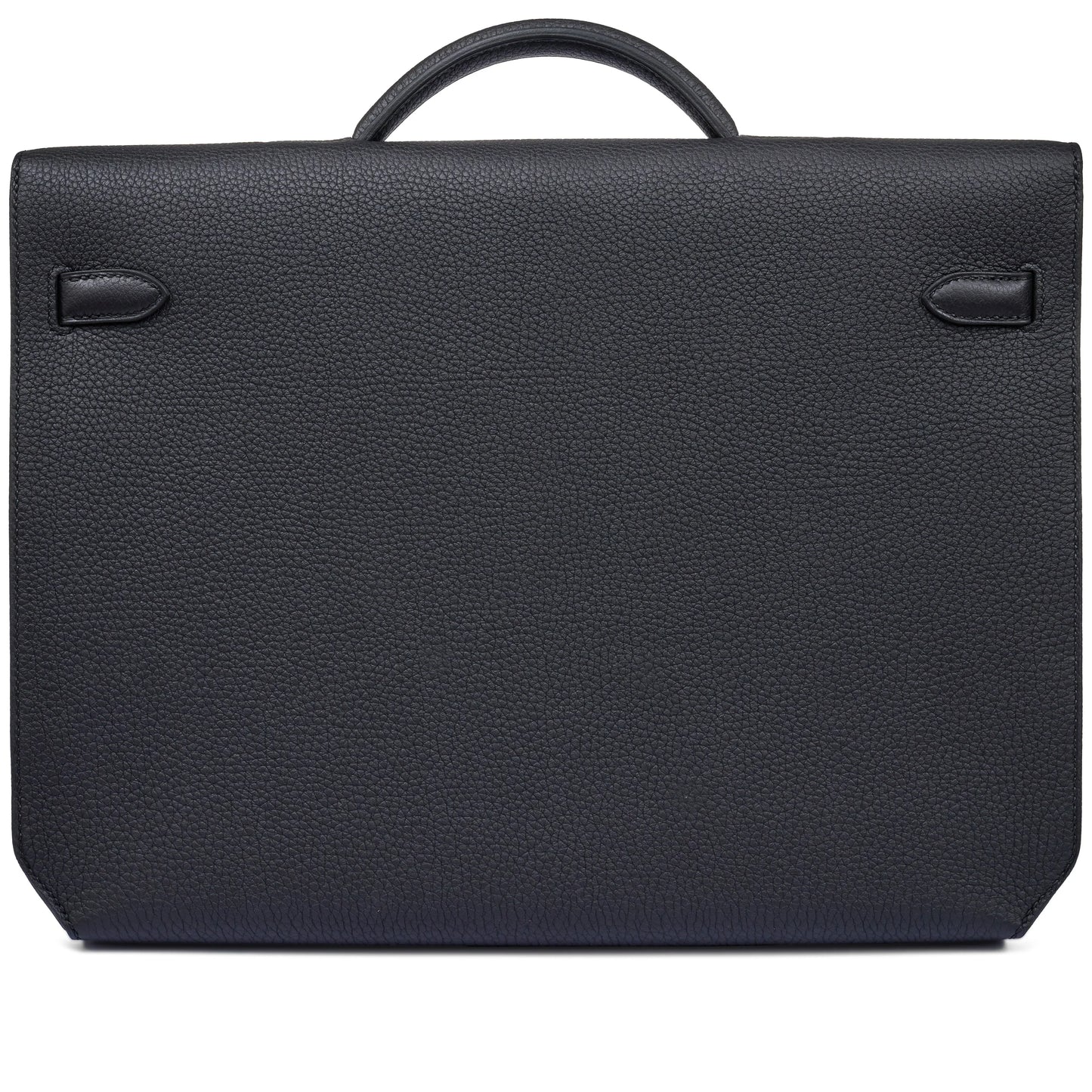 Kelly Black Togo 36 Briefcase Palladium Hardware FR trendy frosted leather casual bag