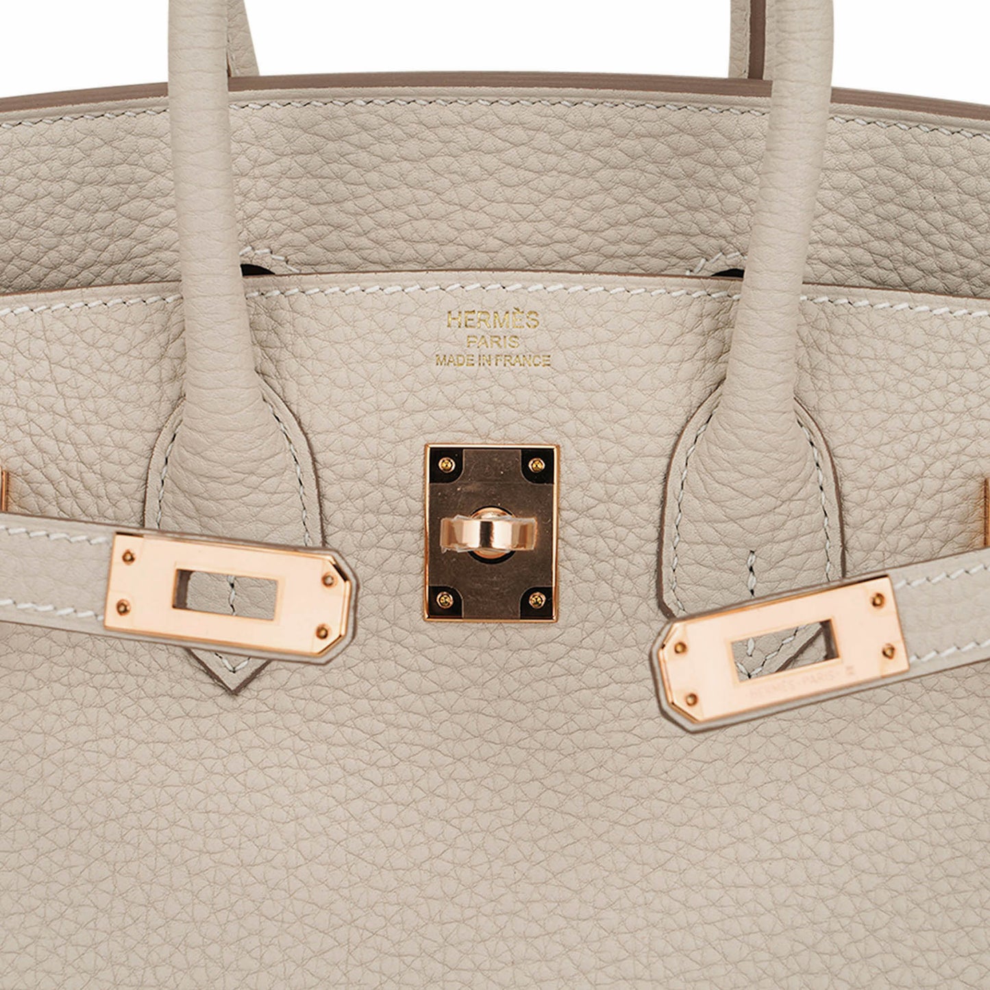 Birkin 25 Bag Craie Togo Leather with Rose Gold Hardware