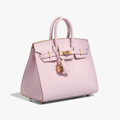 Birkin HSS 25 Epsom Mauve Pâle / Rose Sakura Golden Lock