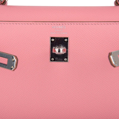Kelly 25 Sellier Bag Pink Rose Confetti Palladium Hardware Epsom Leather