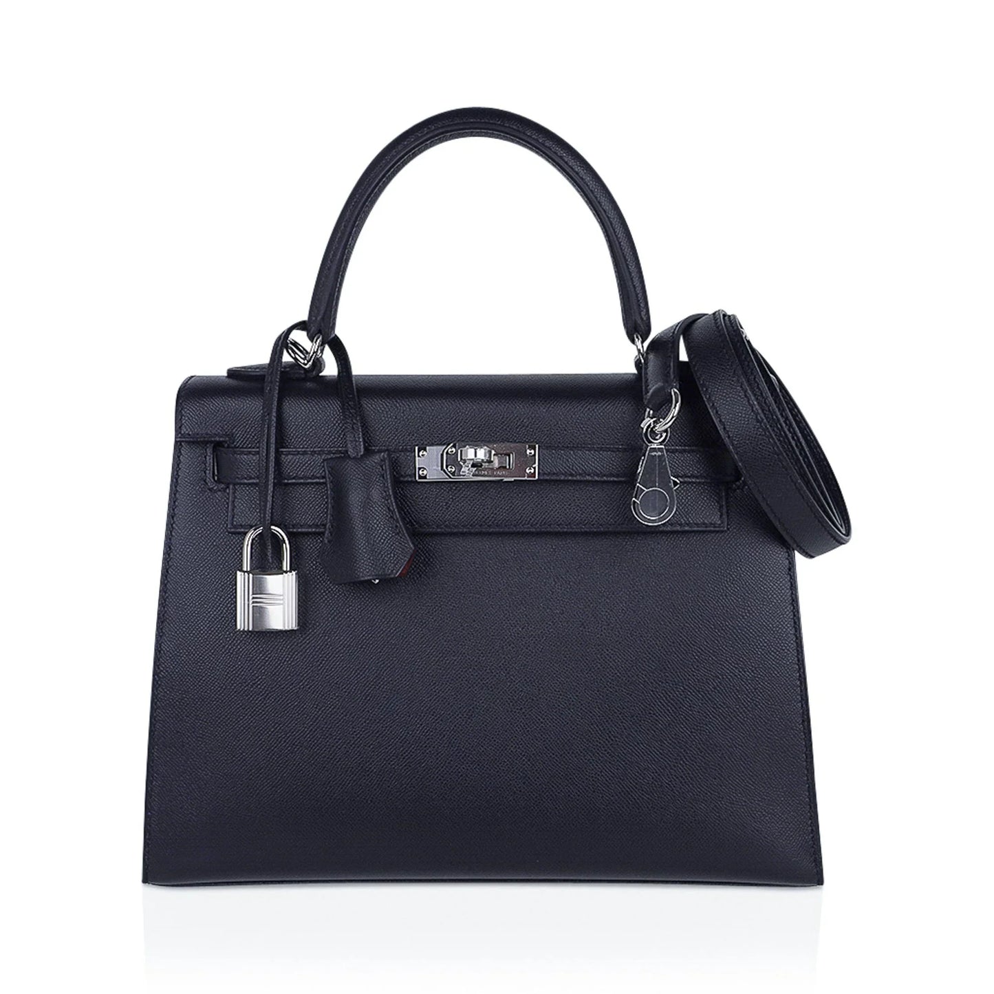 Verso Kelly Sellier 25 Bag Bleu de Minuit & Etrusque Veau Madame Leather with Palladium Hardware