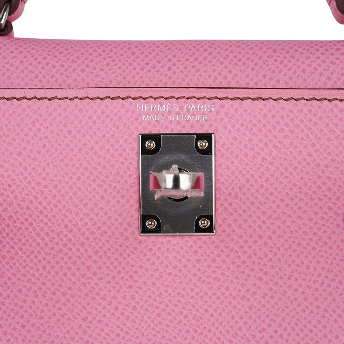 Mini Kelly 20 Sellier Bag in 5P Pink Bubblegum Epsom Leather with Palladium Hardware