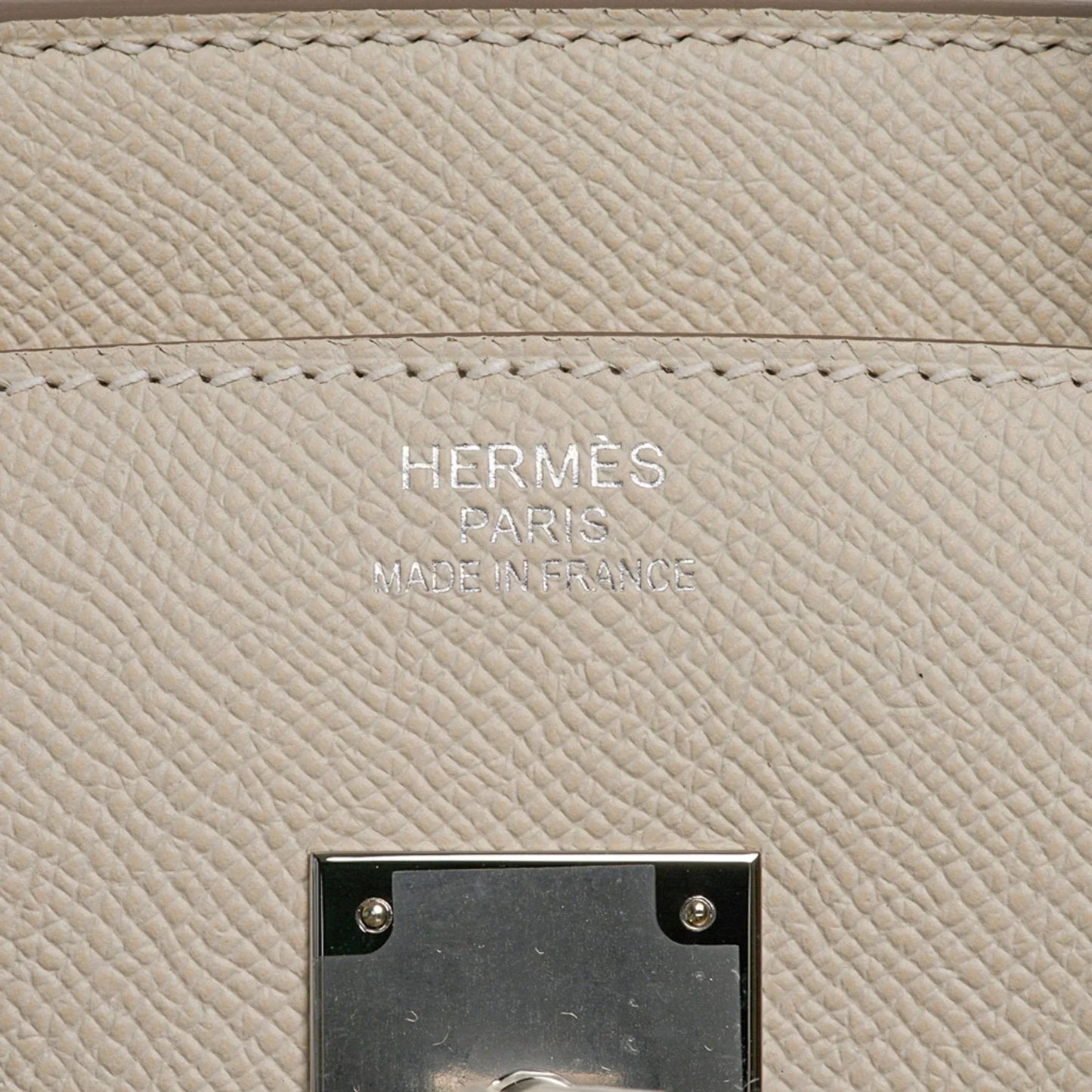 Birkin 35 Bag Craie Epsom Palladium Hardware