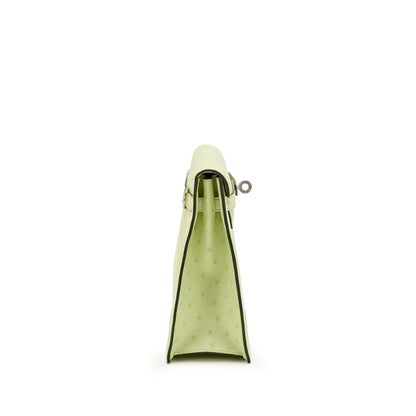 Jaune Bourgeon Ostrich Kelly Danse II Palladium Hardware
