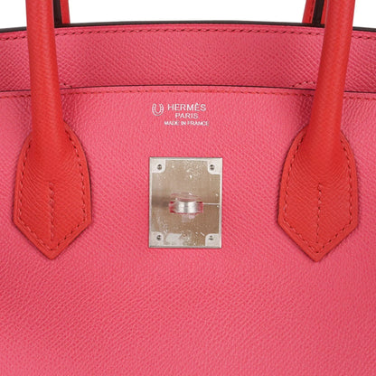 Special Order HSS Birkin 30 Bag Rose Azalee & Rose Jaipur Epsom with Brushed Palladium Hardware