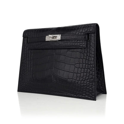 Limited Edition Kelly Danse Bag Matte Black Crocodile