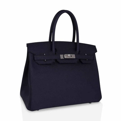 Birkin 30 Bag Indigo Epsom Palladium Hardware New w/ Box