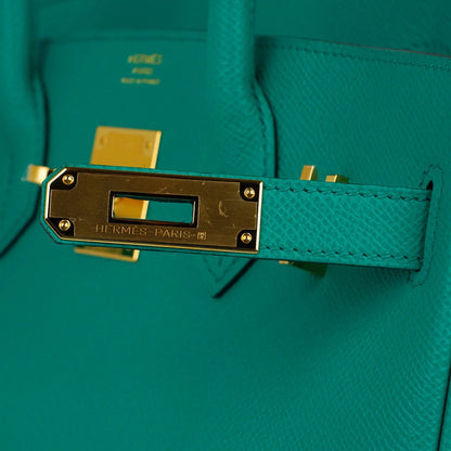 Birkin 30 Bag Vert Jade Epsom Leather with Gold Hardware