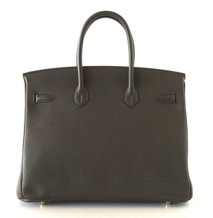 Birkin 35 Bag Vert Bronze Gold Hardware Veau Trekking Leather Very Rare