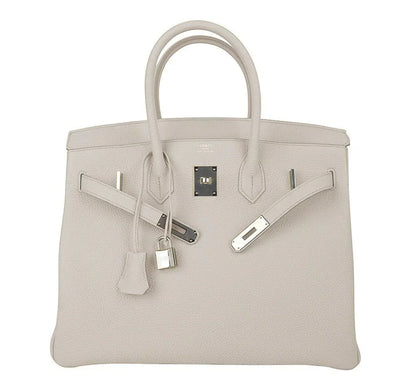Birkin 35 Bag Beton Clemence Palladium Hardware