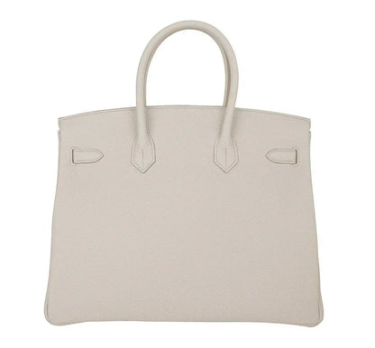 Birkin 35 Bag Beton Clemence Palladium Hardware
