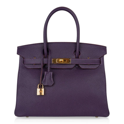 Birkin 30 Bag Raisin Rich Original Colour Gold Hardware Togo Leather