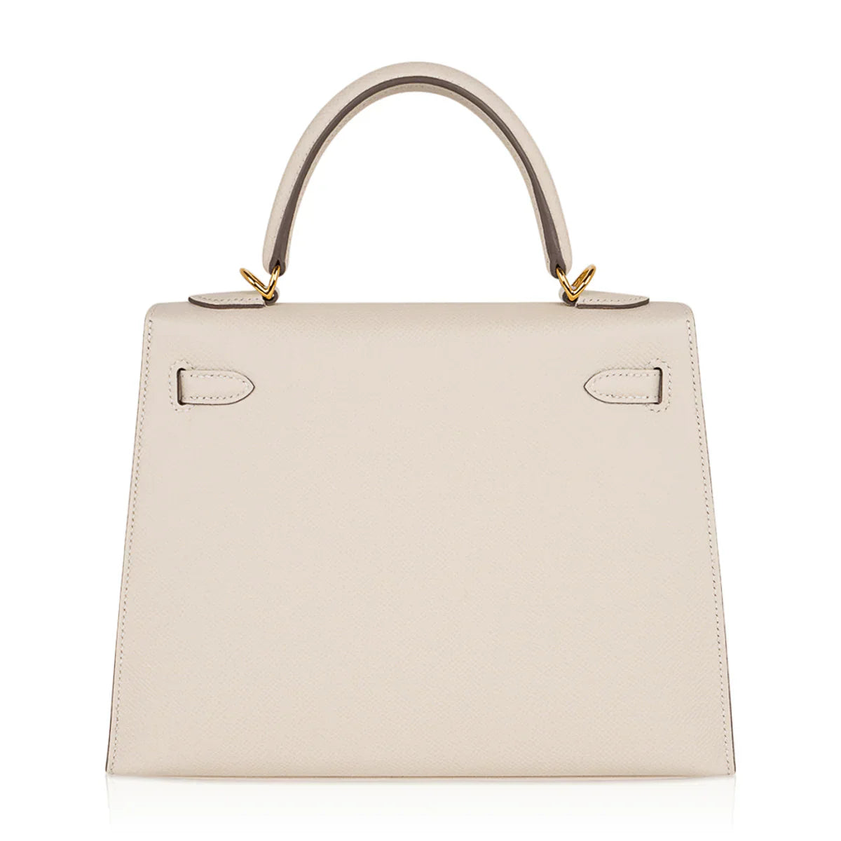 Kelly 25 Sellier Bag Craie Epsom Leather with Gold Hardware