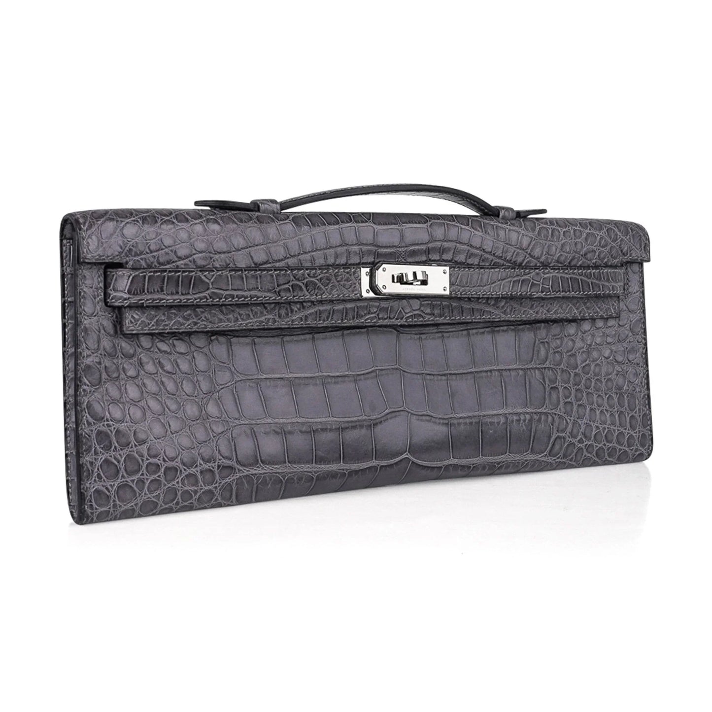 Kelly Cut Bag Gris Paris Grey Matte Alligator Palladium VERY rare