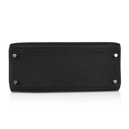 Kelly 28 Bag Black Retourne Togo Palladium Hardware