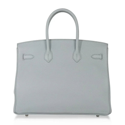 Birkin 35 Bag Blue Bleu Pale Togo Palladium Hardware
