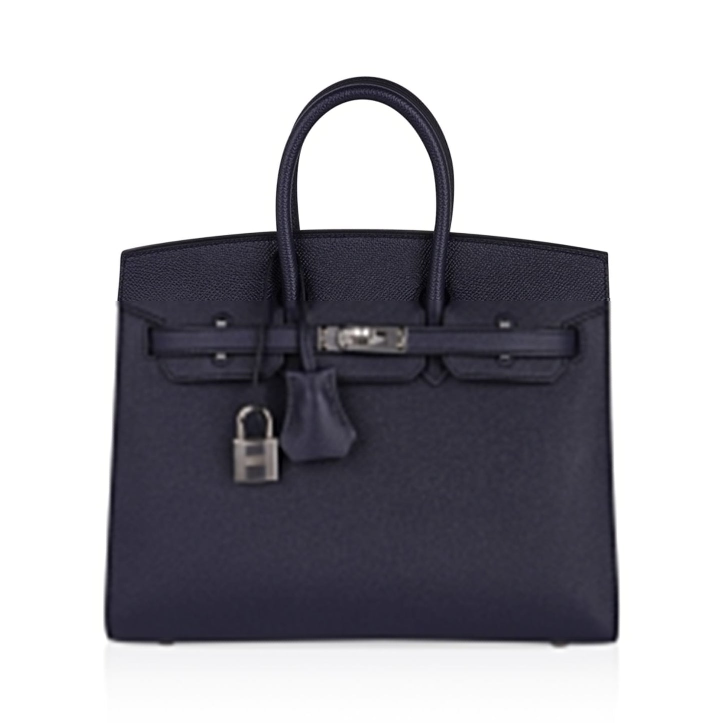 Birkin Sellier 25 Bag Blue Indigo Epsom Leather with Palladium Hardware