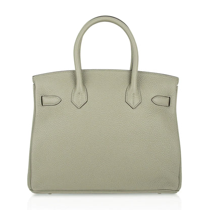 Birkin 30 Bag Sage (Sauge) Clemence Leather Gold Hardware