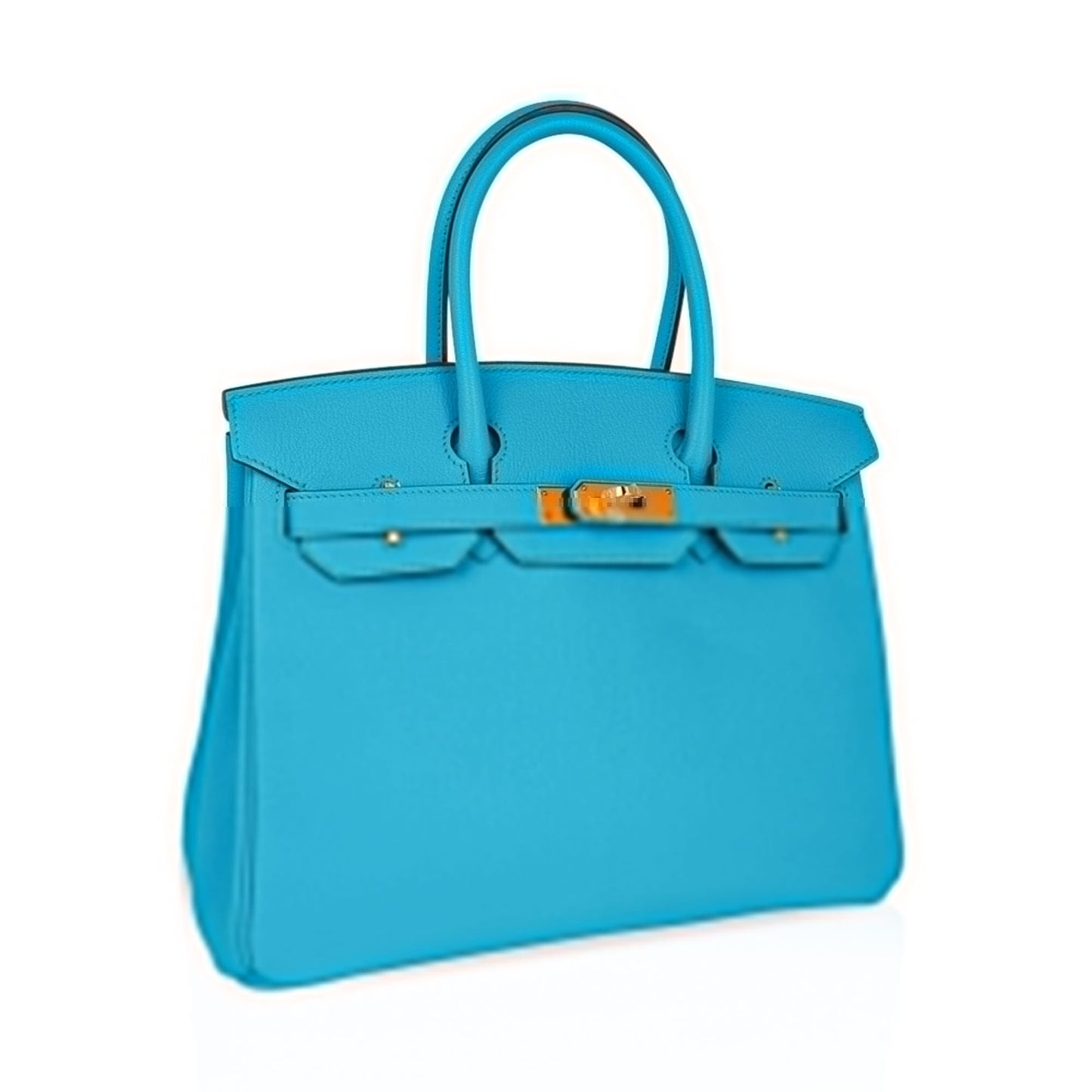 Birkin 30 Bleu Aztec Bag Chevre Leather with Gold Hardware