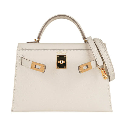 Kelly 20 Mini Sellier Bag Craie Epsom Leather Gold Hardware