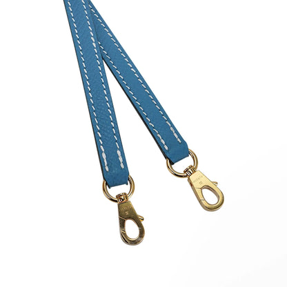 Mini Kelly 20 Bag Sellier New Blue Jean Epsom Leather with Gold Hardware