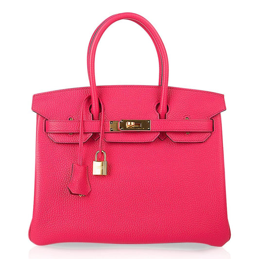 Birkin 30 Bag Rose Extreme Clemence Leather with Gold Hardware