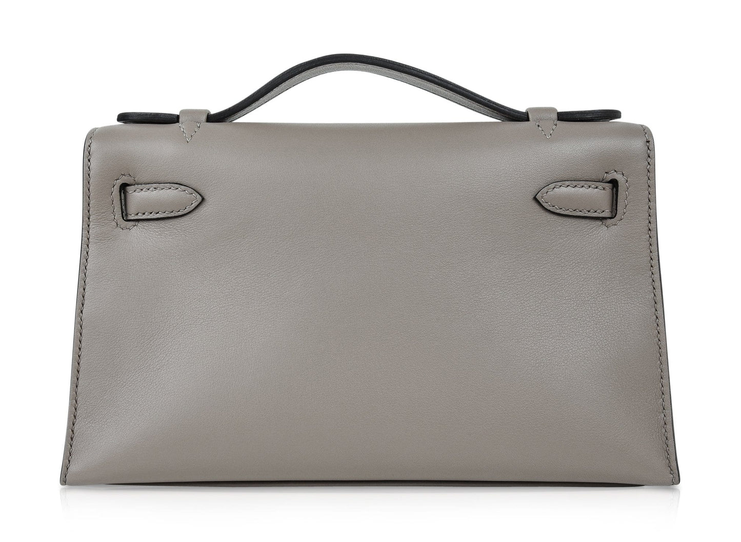 Kelly Pochette Gris Asphalte Swift Gold Hardware